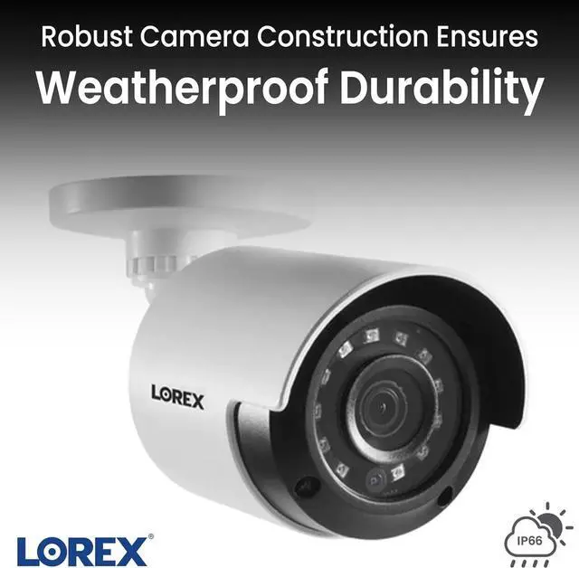 Alt view image 7 of 7 - Lorex 1080p HD Bullet Security Camera | Weatherproof Outdoor CCTV Camera with 130ft Night Vision | 90° Field of View | IP66 Rated | Analog HD | ClearNight Imaging | Indoor/Outdoor Use | 2MP