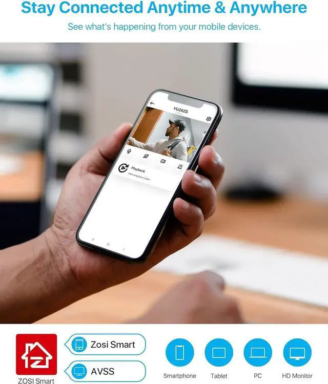 Alt view image 6 of 7 - 4K Pan/Tilt Smart Security Camera Indoor, Plug in 2.4/5GHz WiFi Camera, 2 Way Video, Motion Tracking, 8MP Baby/Pet Dog Monitor with Phone app, C519M8 360° View Home Cam, Cloud & SD Card Storage