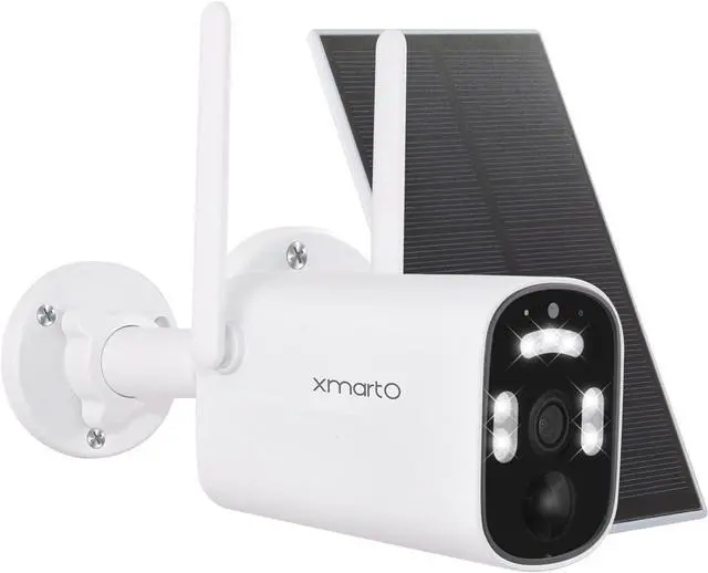Main image of xmartO 4MP QHD Wire-Free Solar-Powered Home Security Camera Wireless Outdoor/Indoor (Eternal Solar Power, AI Motion Detection,Spot Lights and Siren,SD, NVR or Cloud Storage)