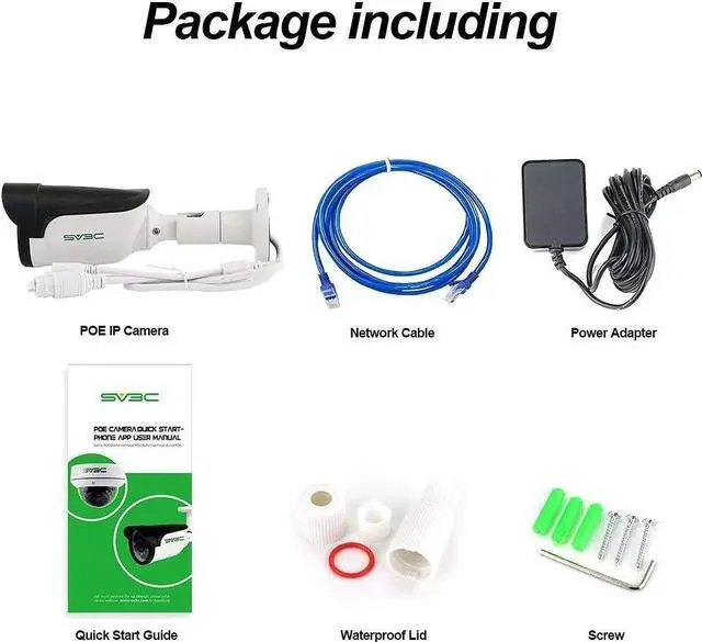 Alt view image 6 of 7 - SV3C POE Camera, 4MP POE IP Security Camera Outdoor(Wired), Motion Detection, HD Infrared Night Vision, Metal Shell, IP66 Waterproof, Onvif Conformant, Support SD Card Record, RTSP, APP, PC