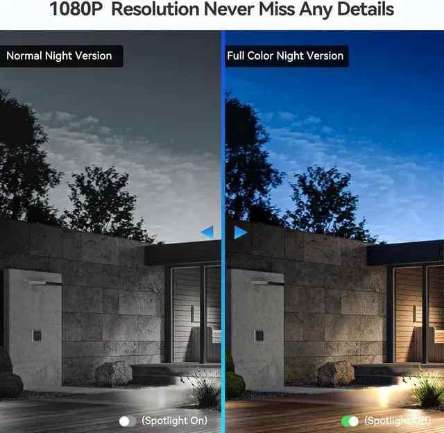 Alt view image 5 of 7 - acesee Security Camera Wireless Outdoor - Battery Powered Camera Outdoor, Color Night Vision, Spotlight, AI Motion Detection Siren Alarm Two-Way Audio Waterproof, only 2.4GHz WiFi (3MP White)