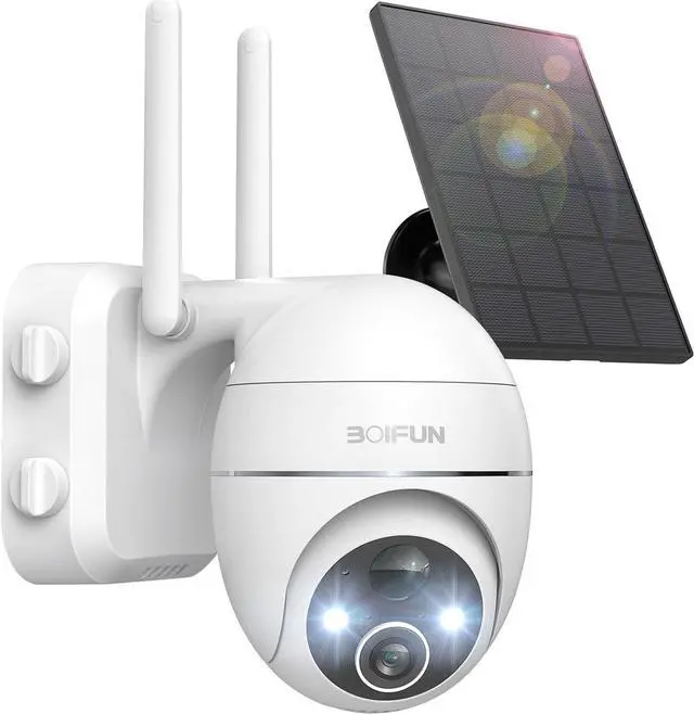 Main image of Solar Security Camera Outdoor, 2K Wireless WiFi 360° PTZ Camera, Solar Powered Security Cameras with Spotlight & Siren, Color Night Vision, PIR Motion Detection, 15000mAh Battery, 2 Way Audio, IP65