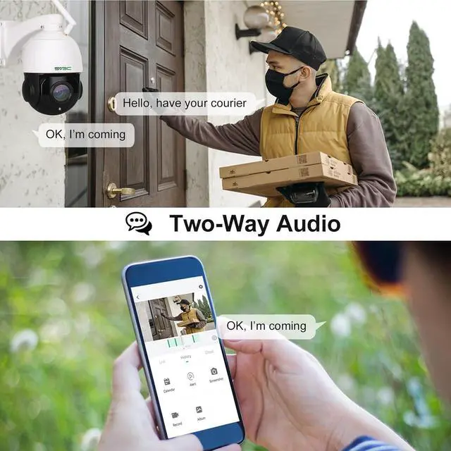 Alt view image 7 of 7 - SV3C PTZ Security IP Camera Outdoor, 20X Optical Zoom 5MP Dual Band 2.4G 5GHZ WiFi Home Cameras Support Onvif, RTSP Browser Viewing, Humanoid Detect, Metal Shell Waterproof, 2-way Audio,SD Card Record