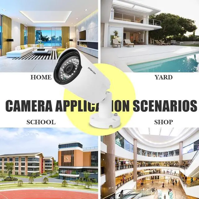 Alt view image 6 of 6 - 5MP Bullet Security Camera 1920p 4 in 1 Hybrid AHD/TVI/CVI/CVBS Analog Wired Outdoor Cameras 2.8mm Lens IP67 Waterproof 100ft IR Night Vision Surveillance CCTV Camera for DVR System