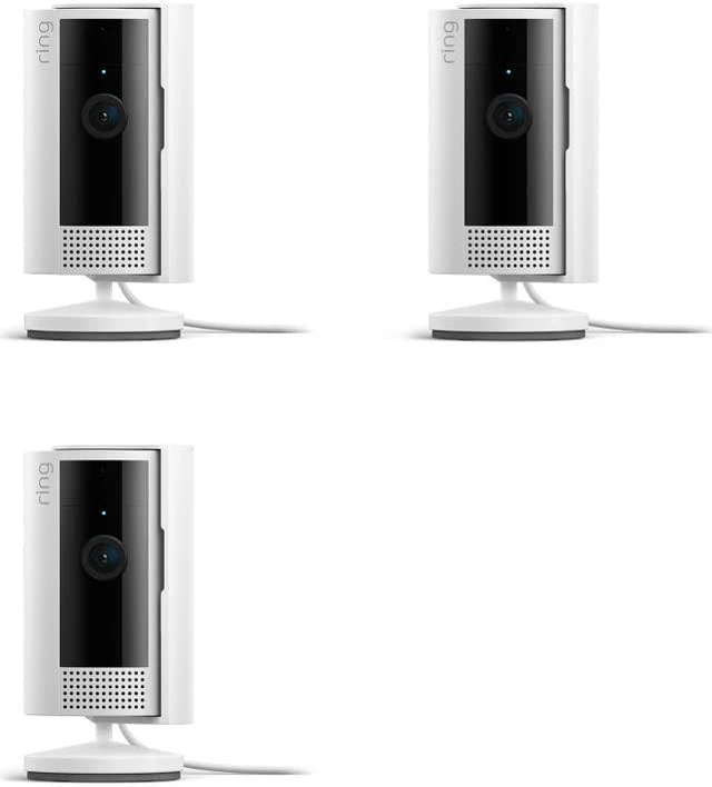 Alt view image 2 of 6 - All-new Ring Indoor Cam (2nd Gen) | latest generation, 2023 release | 1080p HD Video & Color Night Vision, Two-Way Talk, and Manual Audio & Video Privacy Cover | 3-pack, White