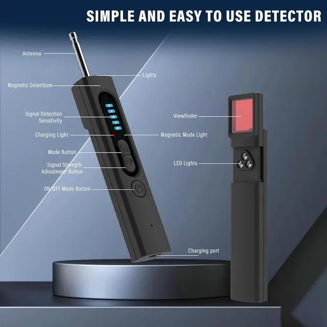 Alt view image 6 of 6 - Hidden Camera Detectors, Camera Detector, 3-in-1 Hidden Camera Detector, Safeguard Your Travel, Protect Your Privacy in All aspects (Black)
