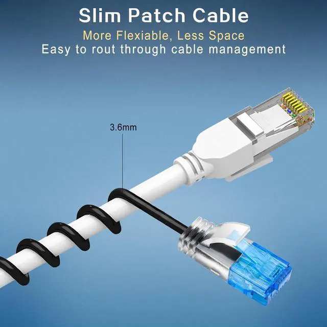 Alt view image 4 of 6 - Cat6a Ethernet Cable - 0.5ft (24-Pack), 10Gbps Data Center Patch Cable, Black