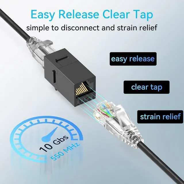 Alt view image 6 of 6 - Cat6a Patch Cables Slim 2ft (24 Pack), Flexible Cat6 Ethernet Patch Cable 10G 550MHZ, 28AWG Pure Copper Cat6 Patch Cable for Network Cabinet, Cat 6 Patch Cable Black