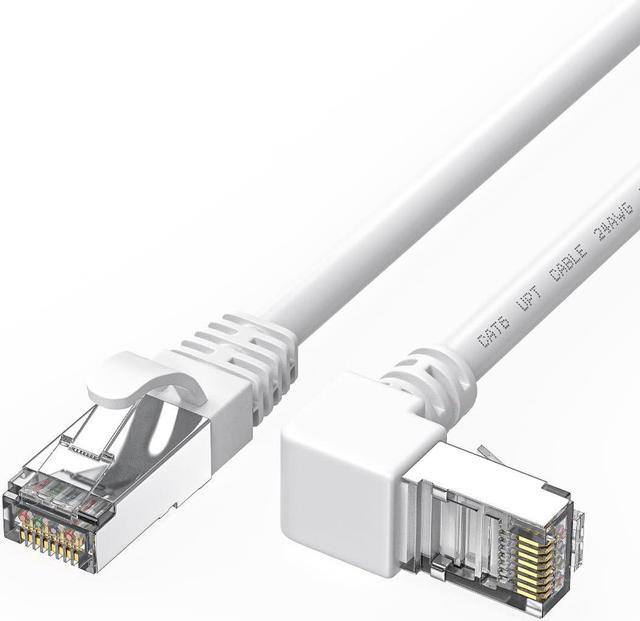 90 Degree CAT6 Ethernet Cable Right Angle Upward Angled