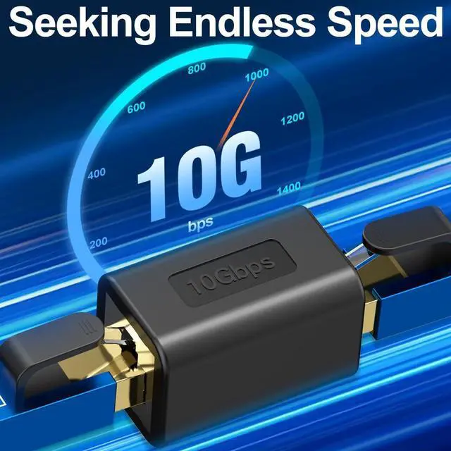 Alt view image 4 of 7 - Ethernet Extender 10Gbps RJ45 Ethernet Coupler, in Line Coupler for Cat7/Cat6/Cat5e/Cat5 Ethernet Cable Extender Adapter for PC Router Modem PS5 Xbox Female to Female (2 Packs Black)