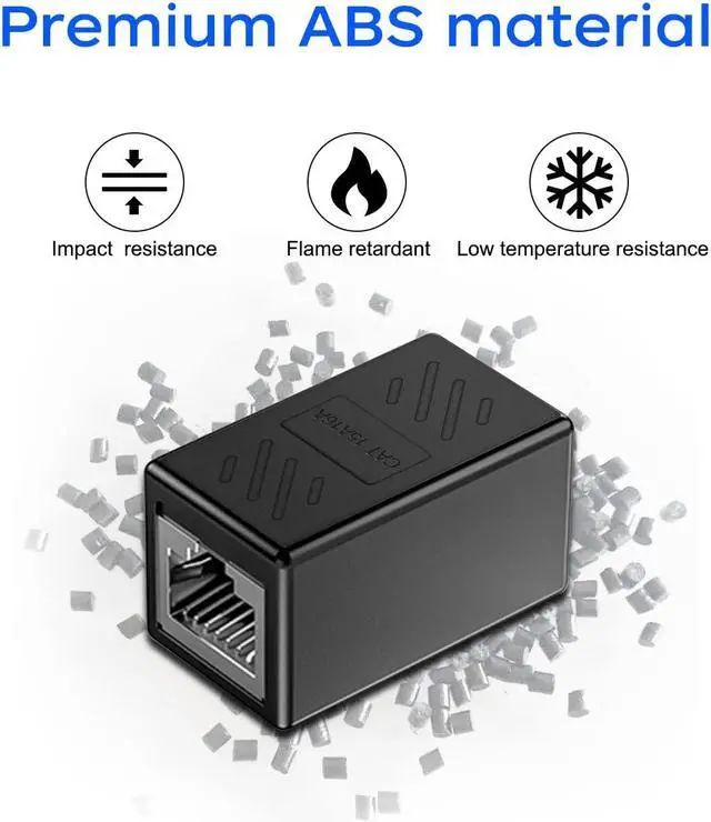 Alt view image 5 of 7 - RJ45 Cat6 Coupler Ethernet Extender Connector, 6 Pack in Line Coupler for cat7 cat6 cat5e cat5 Ethernet Cable Extender Female to Female (Black)
