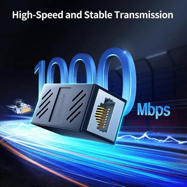 Alt view image 2 of 7 - Ethernet Coupler, 5 Pack 1000Mbps High Speed Ethernet Extender for Cat7 Cat6 Cat5e Cat5 Cable, Plug and Play, Female to Female Ethernet Connector, in Line Coupler