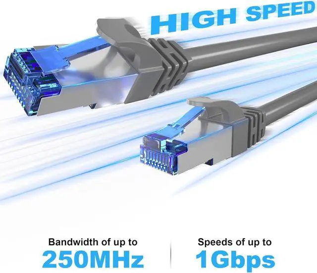 Alt view image 4 of 7 - Cat 6 Ethernet Cable 25ft, Cat 6 Outdoor&Indoor FTP Shielded Ethernet Cable, 23AWG Heavy Duty Network Cable, Waterproof, Direct Burial, UV Resistant, RJ45 Internet LAN Cable Patch Cords for Router