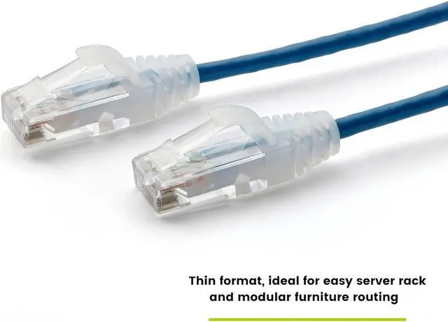Alt view image 3 of 7 - trueCABLE Cat6 Component Rated Patch Cable, Unshielded U/UTP, CM Rated, UL Listed, PoE++, 28AWG 4/PR, Blue, 5ft, 1 Pack