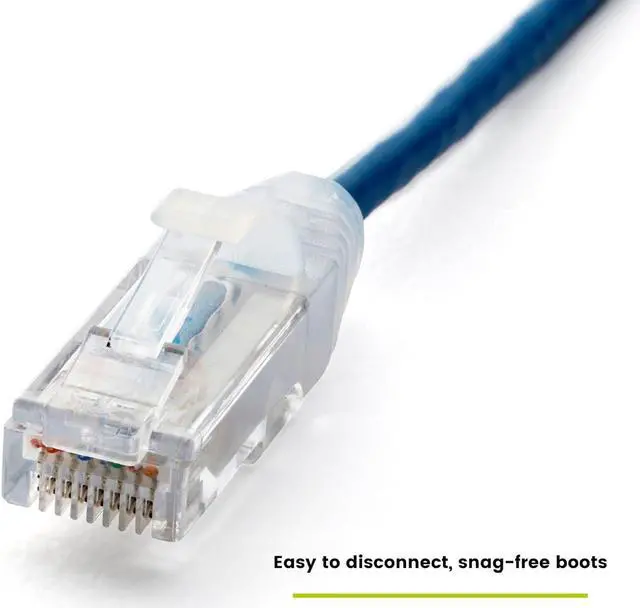 Alt view image 6 of 7 - trueCABLE Cat6 Component Rated Patch Cable, Unshielded U/UTP, CM Rated, UL Listed, PoE++, 28AWG 4/PR, Blue, 5ft, 1 Pack