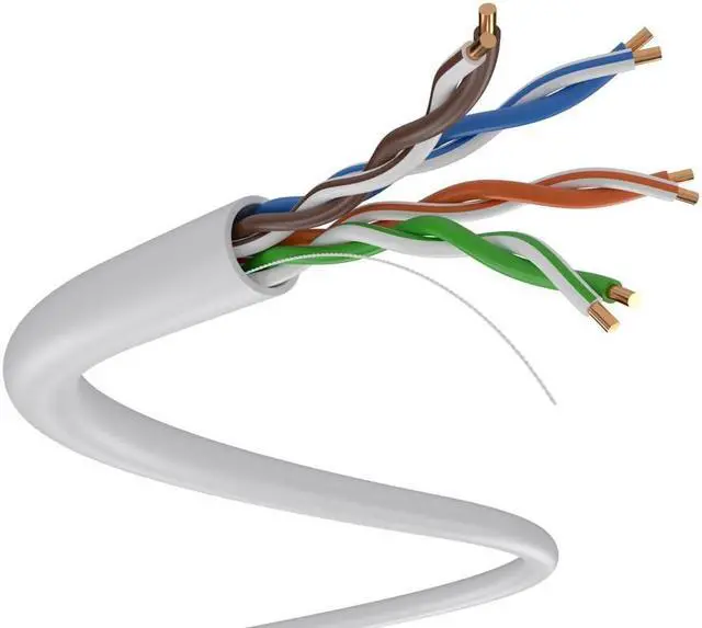 Alt view image 2 of 4 - CAT5e Ethernet Cable  24AWG Solid UTP Unshielded CAT 5E, High-Speed Network, RJ45 CCA, Easy Pull Box (1000 FT, White)