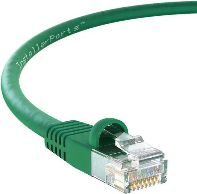 Main image of InstallerParts Ethernet Cable CAT5E Cable UTP Booted 15 FT - Green - Professional Series - 1Gigabit/Sec Network/Internet Cable, 350MHZ