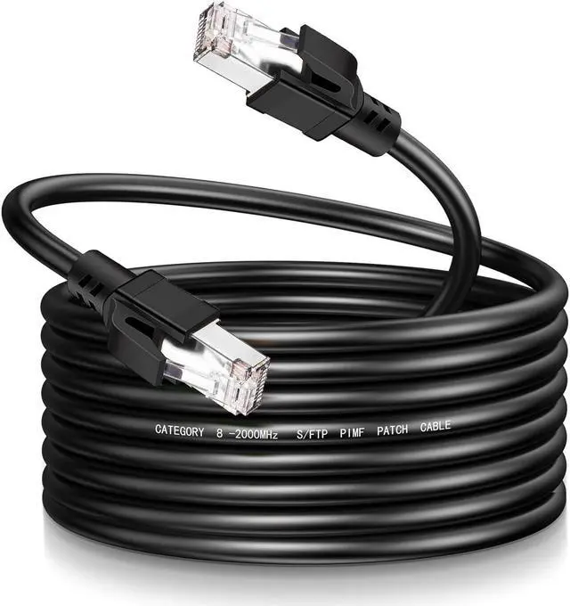 Alt view image 5 of 6 - Cat8 Ethernet Cable 20Ft S/FTP Outdoor&Indoor Heavy Duty High Speed 26AWG Internet Network 40Gbps 2000Mhz RJ45 Shielded Connector Weatherproof LAN Cable