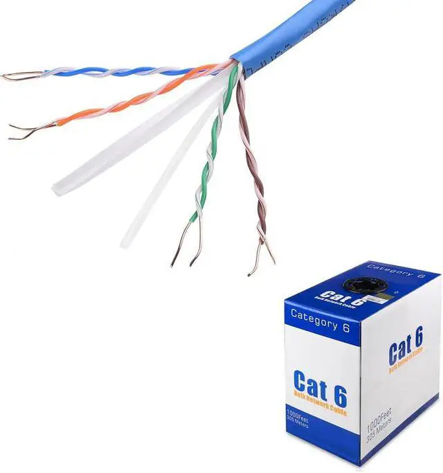 Main image of New 1000Ft Cat6 Cat 6 Network Bulk Cable Ethernet LAN Patch Hight Speed Cable