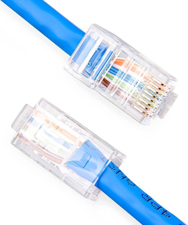 Alt view image 4 of 4 - Cat5e RJ45 Connectors,100-PACK Cat5 Ends/Cat 5 Connector/Cat 5e RJ45 Modular Plugs(3-Prong Gold Plated 15),UTP Network Plug for Solid Strand Cable