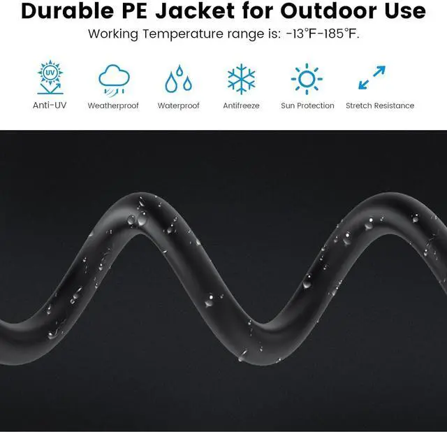 Alt view image 5 of 7 - Cat 8 Ethernet Cable 25 FT, High Speed Network Cable 40Gbps 2000MHz, 26AWG Heavy Duty LAN Cable Shielded in Wall, PE Jacket for Modem Router, Indoor&Outdoor