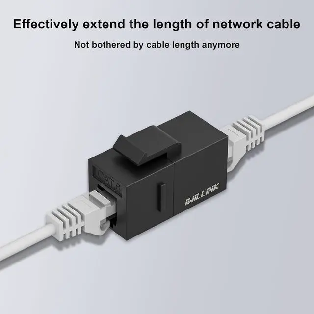 Alt view image 6 of 7 - iwillink RJ45 Cat6 Keystone Coupler 10-Pack, Female to Female Cat6 Keystone Jack, UTP Keystone Coupler Insert, Black and CAT7 Coupler RJ45 Keystone Shielded Coupler