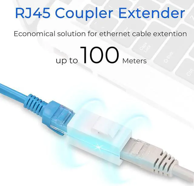 Alt view image 2 of 7 - RJ45 Coupler Inline Keystone Jack, Female to Female RJ45 Keystone Coupler 25 Pack for Ethernet Cat6/Cat5e/Cat5 Cable Extender with Gold Plated White