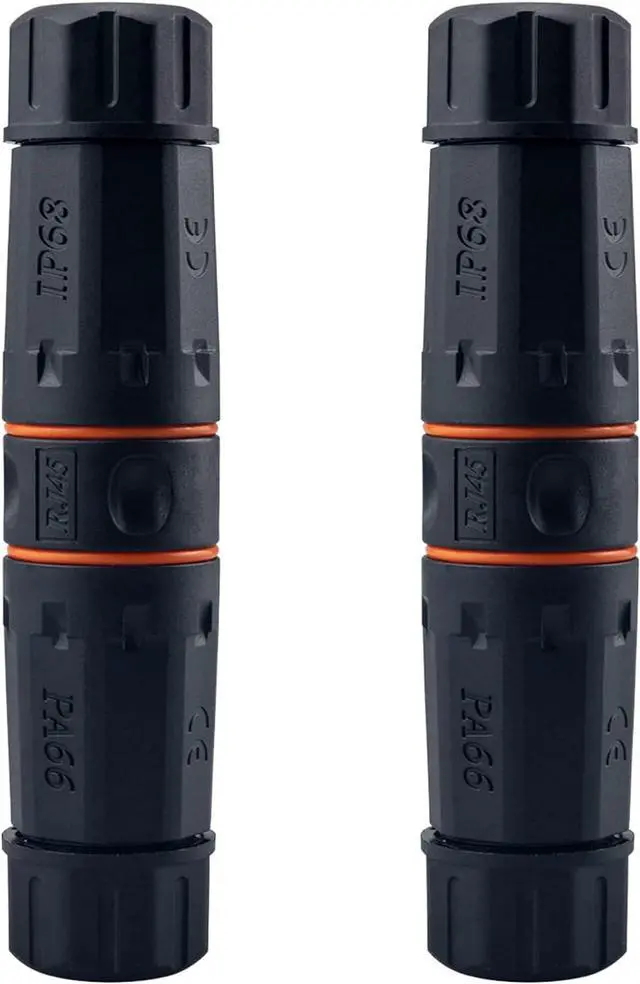 Main image of Waterproof Shielded RJ45 Coupler IP68,CAT6A/CAT6/CAT5E/CAT5 Female to Female Coupler Connector Shielded for Outdoor Ethernet LAN Cable-2 Pack