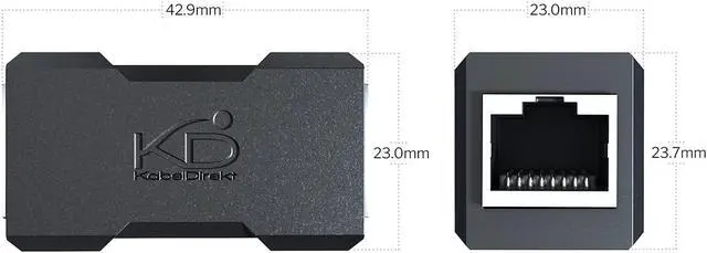 Alt view image 6 of 6 - 5× RJ45 coupler with extra shielding Network cable connector & Ethernet cable extender (two RJ45 jacks, easy way to connect/extend Ethernet cables, CAT 6A for up to 10Gbit/s, black)  by CableDirect