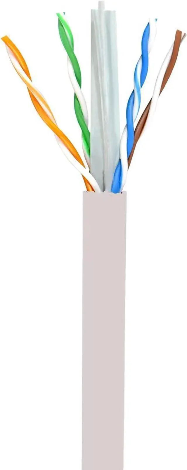 Alt view image 2 of 7 - Infinity Cable Cat6e CMR Riser 600MHz UTP, 24AWG, Solid, Bare Copper, 1000 Feet, UL Certified, Ethernet Cable, Easy To Pull (Reelex II) Box, White