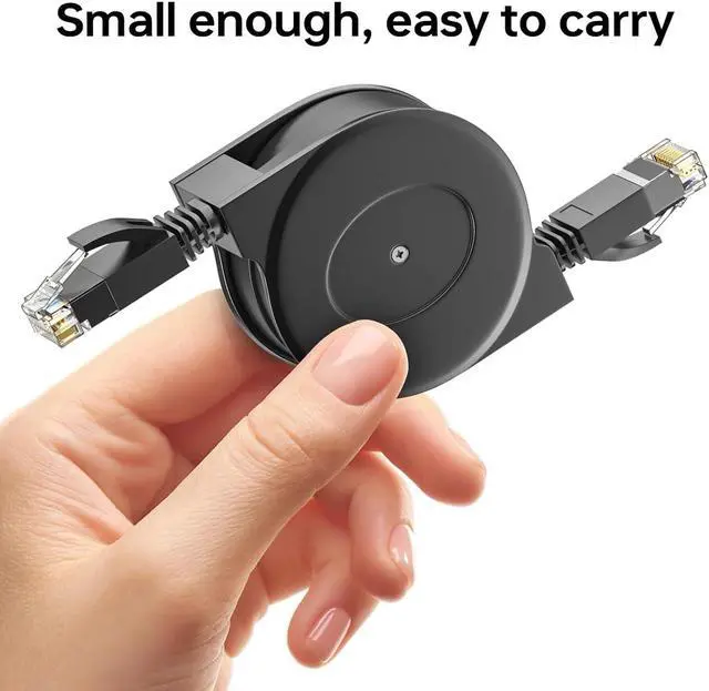 Alt view image 2 of 7 - Retractable Ethernet Cable Cat6 5.9 ft Ethernet Cable 2 Pack Flat LAN Cable High Speed Outdoor Ethernet Patch Cord for Laptop Travel (5.9 feet(1.8M))