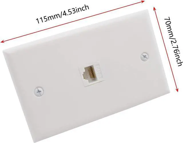Alt view image 2 of 6 - CAT.6 RJ45 Ethernet Wall Plate, OZXNO 1-Pack RJ45 Female to Female Keystone Jack Wallplate Removable Cat6 Inline Coupler Faceplate with Low Voltage Mounting Bracket Device (1 Port)
