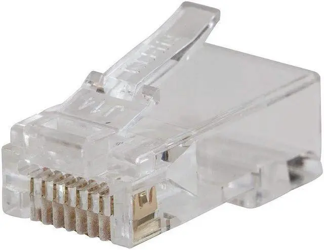 Main image of Klein Tools VDV826-702 Pass-Thru Modular Data Plug, RJ45 CAT5E, Gold Plated, Pass Through Connectors 50-Pack