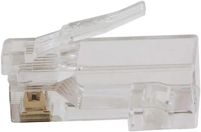 Alt view image 6 of 7 - Klein Tools VDV826-702 Pass-Thru Modular Data Plug, RJ45 CAT5E, Gold Plated, Pass Through Connectors 50-Pack