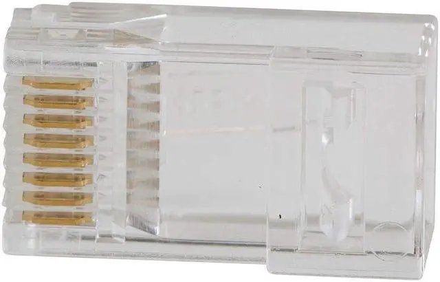 Alt view image 7 of 7 - Klein Tools VDV826-702 Pass-Thru Modular Data Plug, RJ45 CAT5E, Gold Plated, Pass Through Connectors 50-Pack
