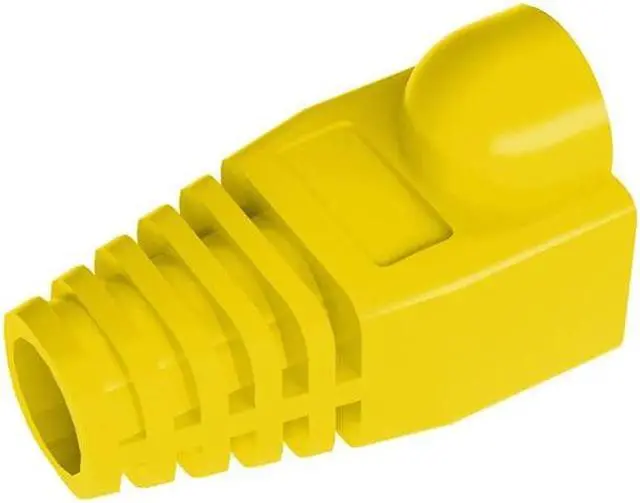 Main image of 50 Pcs Cat5 Cat5E Cat6 Strain Relief Boot, RJ45 Plug Connector Cover Modular Network Plug Connector Cap Cable Connector Boots, Yellow