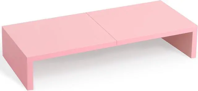 Main image of TEAMIX Pink Monitor Riser-20L inch, Wood Monitor Stand for Desk, Sturdy TV/Screen/PC/Printer/Laptop Riser,Computer Shelf with Storage TV Holder for Home Office (Pink, 20 inch)