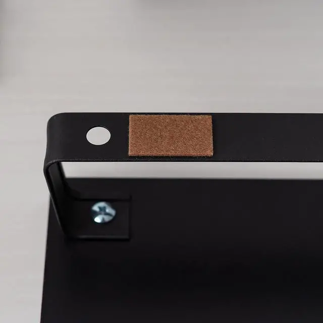 Alt view image 5 of 6 - IRIS USA 1-Tier Multi-Purpose Modern PC Monitor Organizer Stand with Metal Legs, Ergonomic Desktop and Countertop Riser for Computer Laptop TV Kitchen Pantry and Closet Organization, Black