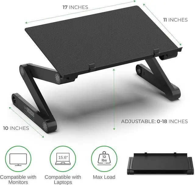 Alt view image 3 of 7 - WorkEZ Monitor Stand, Single Mount Height Adjustable Monitor Riser for Desk, Ergonomic Desktop Computer Stand