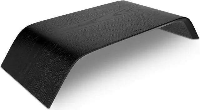 Main image of kalibri Wood Monitor Stand Riser - Computer Desk Holder Desktop Dock Wooden Mount Display for PC TV Screen Notebook Laptop - Oak with Black Stain