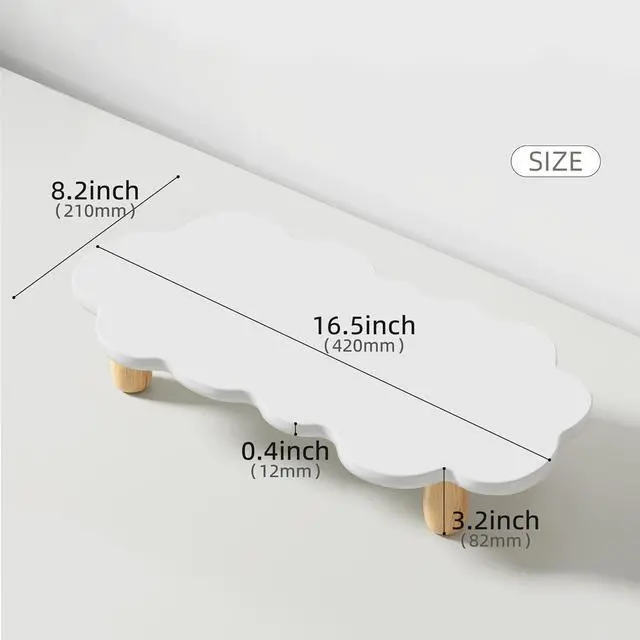 Alt view image 7 of 7 - Monitor Stand Riser,Sheep-Shaped Sturdy Wood Computer Monitor Riser, Laptop Monitor Stand, Multi-Purpose Desktop Organizer Riser for Computer, Laptop, Printer, TV,,White