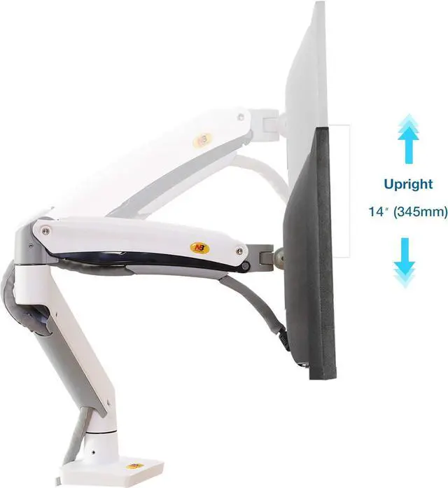 Alt view image 5 of 6 - NB North Bayou Monitor Desk Mount Ultra Wide Full Motion Swivel Long Arm with Gas Spring for 22''-35''Monitors from 6.6 to 26.4lbs Height Adjustable Monitor Stand G70-W