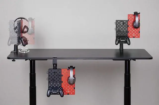 Alt view image 3 of 7 - MANHATTAN Clamp-on Desk Pegboard  360 Degree Rotatable, Desk-Mount  Desktop Gaming & Office Organizer Accessories Holder  Lifetime Mfg Warranty  462518