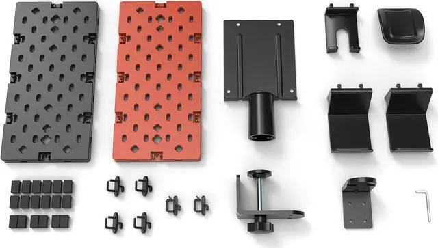 Alt view image 6 of 7 - MANHATTAN Clamp-on Desk Pegboard  360 Degree Rotatable, Desk-Mount  Desktop Gaming & Office Organizer Accessories Holder  Lifetime Mfg Warranty  462518