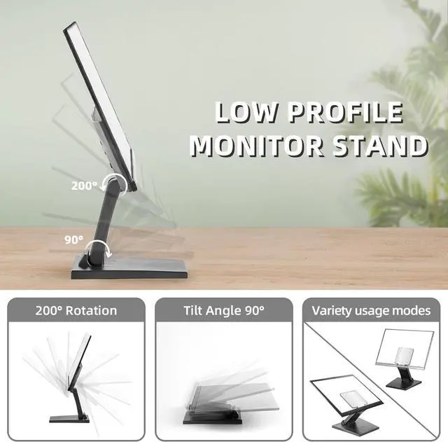 Alt view image 6 of 7 - WS-03A Adjustable LCD TV Stand Folding Metal Monitor Desk Stand With VESA Hole 75x75mm&100x100mm