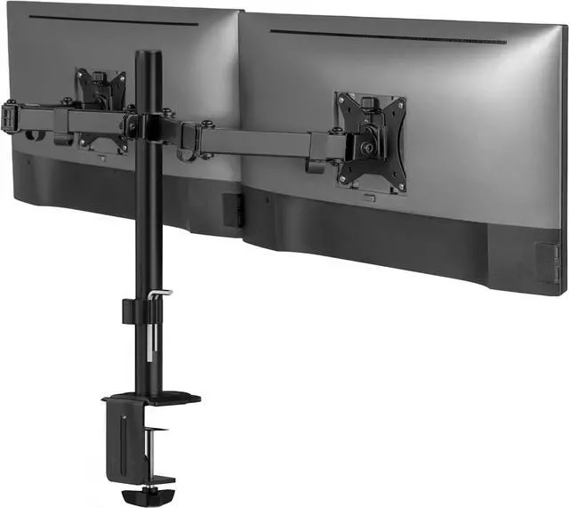 Main image of Mount-It! Dual Monitor Mount, Dual Monitor Arm for 2 Screens, Dual Monitor Desk Mount, Adjustable Tilt and Swivel Arms for Double Screens up to 32 & 19.8 Lbs VESA 75x75 and 100x100 C-clamp & Grommet