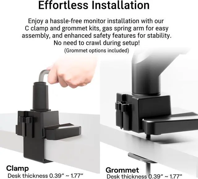Alt view image 6 of 7 - Pixio PS2D Ultrawide Heavy-Duty Premium Dual Monitor Arm Stand Desk Mount - Fits up to 35 inches Two Monitors, Weights up to 33 lbs Each, Height Adjustable, Compatible with VESA 75x75mm 100x100mm