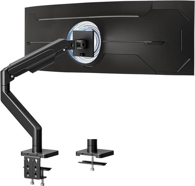 UPGRAVITY Single Monitor Mount, Monitor Desk Mount For Ultrawide 13"-34" Flat/Curved Computer Screens, Low Profile Single Monitor Arm Holds Up To 26.4lbs, Easy Setup, VESA Mount 75x75/100x100mm