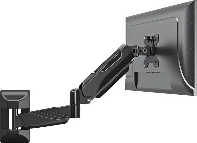 Main image of MOUNTUP Monitor Wall Mount for 17-32 Inch Computer Screen, Wall Mounted Arm Support 4.4-17.6lbs Display, Gas Spring Monitor Arm, VESA Bracket for VESA 75x75mm and 100x100mm, Black