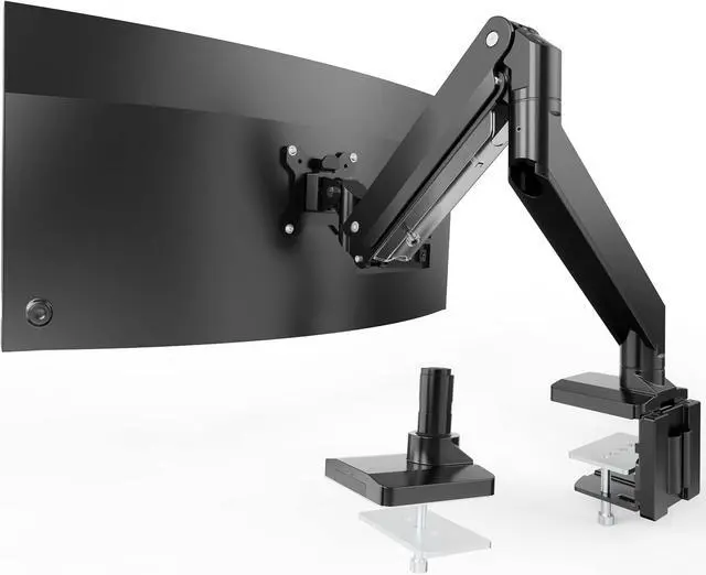 Main image of Heavy Duty Monitor Arm for Ultrawide Screens up to 49 inch and 39.6lbs, Premium Aluminum Single Desk Mount Stand with Gas Spring, VESA 75x75/100x100